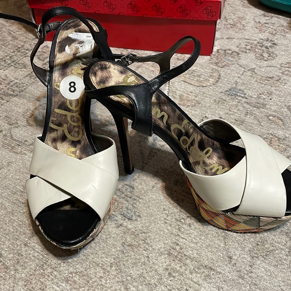 White high heels